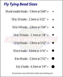 size chart of fly tying beads fly fishing tips fly