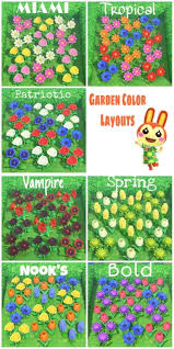 Color Inspiration For Your Garden Projects Animalcrossing In 2020 Animal Crossing Animal Crossing Game Flower Garden Layouts