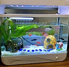 House Hole Fish Tank Aquarium Decoration Pineapple House Spongebob Gary Us Spongebob Fish Tank Fish Tank Themes Fish Tank Decorations