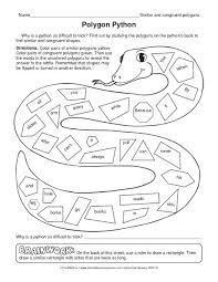 Math Worksheet Similar And Congruent Figures The Mailbox Polygon Activities Third Grade Math Third Grade Activities