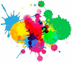Colorful Bright Ink Splashes On White Background Bubble Painting Painting Paint Splash