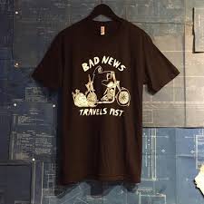 A Heavyslime X Tsy Bad News Travels Fast T Shirt Black Shirts T Shirt Cotton Tshirt