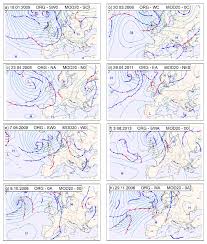 atmospheric circulation types determined using the org and