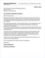 Receptionist cover letter with no experience. Project Coordinator Cover Letter Sample