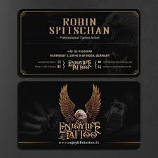 Ask about how our variable printing gives you the ability to print a tattoo business cards with different designs—without increasing the cost. Tattoo Studio Business Card Business Card Contest 99designs