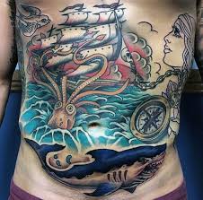 Join our channel tattoo world and get some ideas! Top 40 Best Stomach Tattoos For Men