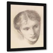 Amazon.com: Sir Edward Coley Burne-Jones 28x36 Extra Large Black Modern  Framed Art Print Titled: Female