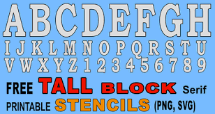 Rae's pavement marking paint stencils are made for parking lot and road marking applications to . Tall Block Serif Printable Letter Stencils Numbers And Alphabet Patterns Monograms Stencils Diy Projects