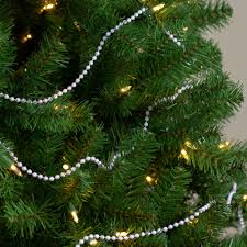 24ft 8m bead ball chain garland christmas tree hanging decorations xmas wedding. 15 X 0 25 White Pearl Beaded Artificial Christmas Garland Overstock 29871917