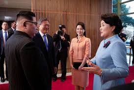 North korea reacted to president joe biden calling the country a security threat during a joint address to congress by saying the statement was a big blunder that could lead to the u.s. Kim Jong Un Caught On Camera Pushing Photographer Out Of The Path Of Wife Ri Sol Ju During Historic Korean Summit Mirror Online