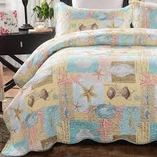 Call me frugal—not stingy—but i had always preferred to just make my own duvet covers for my bed, even if it means starting it from scratch. Seashell Bedding Sets Comforters Quilts Beachfront Decor Coastal Bedding Sets Queen Bedding Sets Bedding Sets