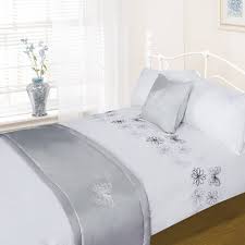 Shop wayfair for all the best silver & gray bedding sets. Silver Bedding Duvet Cover Set With Butterflies Silver White Bedding Tj Hughes