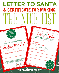 Print this 5x7 official santa's nice list certificate to excite your little one this christmas, absolutely free! 2021 Printable Letter To Santa Certificate For Making Santa S Nice List