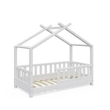 Vitalispa Kinderbett Hausbett Design 80x160cm Weiss Kinder Holz Haus Hausbett Hausbett Kinderbett Design Kinder Bett