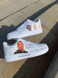 Black Lives Matter Custom Air Forces George Floyd Blm Custom Air Force 1 The Custom Movement In 2020 Nike Air Shoes Custom Air Force 1 Nike Shoes Women