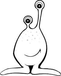 Alien Coloring Page For Kids Free Printable Picture Monster Coloring Pages Monster Quilt Coloring Pages