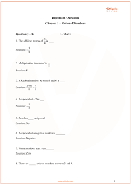 In class 8 th maths ncert book pdf, the fifth chapter teaches learners about the ways of data handling. Important Questions For Cbse Class 8 Maths Chapter 1 Rational Numbers