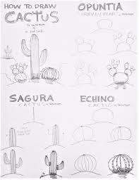 Remember What Mrs Morgan Says Draw Light Til You Know It S Right Then Go Darker Or Use Marker Get This Poster Cactus Drawing Cactus Art Cactus