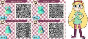 Star Butterfly Dress Qr Code Animal Crossing New Leaf Animal Crossing Coding Acnl