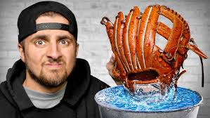 Fix RAIN SOAKED Wet Baseball Glove ! How to Repair your wet ball glove