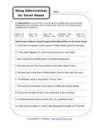 Abbreviations And Street Names Free Printable Punctuation Worksheets Punctuation Worksheets Semicolon Worksheets