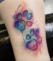 Paw Print Tattoo Inkstylemag Pawprint Tattoo Small Watercolor Tattoo Print Tattoos