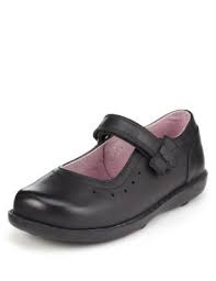 Kids Leather Wide Fit Riptape Bow School Shoes M S School Shoes Shoes Girls Shoes