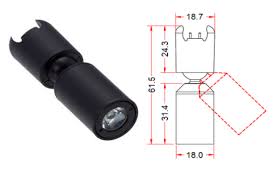 Led Vitrine Spot Type Mini Track Spot Tube 1 Watt Warm Wit 80 Lumen Zwart Zwart Led Verlichting