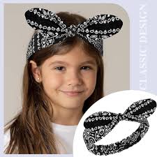 Amazon.com : Hicarer 2 Pieces Bandana Headband for Women, Knot Retro Print  Bandana Paisley Print Headband Adjustable Headwrap(Black, Blue) : Beauty &  Personal Care