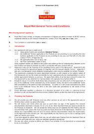 Https Www Royalmail Com Business System Files Royal Mail General Terms And Conditions Version 6 30 September 2019 Pdf