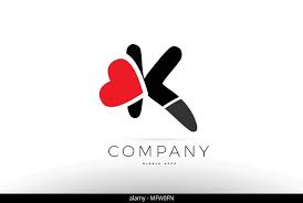 Initials tt letter t logo vector icon design template. Company Alphabet Letter K Logo Design With Red Love Heart Symbol Stock Vector Image Art Alamy