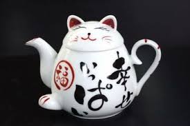 Arita Japanese Maneki Neko Teapot Lucky Cat White Cat Teapot Tea Pots Maneki Neko