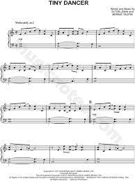 Print And Download Tiny Dancer Sheet Music By Elton John Arranged For Piano Instrumental Solo In C Major Keyboard Sheet Music Sheet Music Piano Music