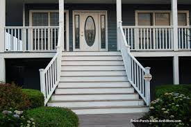 Railing can add a decorative aspect to any porch, but on a staircase, it is a safety feature as well. Front Stairs Designs With Landings