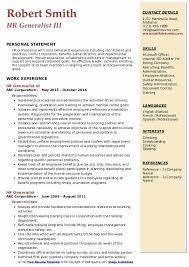Chief executive hr and payroll administrator hr hr manager (interim) job description job title: Hr Generalist Resume Samples Qwikresume