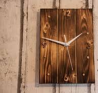 Rustic handmade pine wood wall clock - Width 20.5 cm - Height 29 cm -  Silent mechanism.