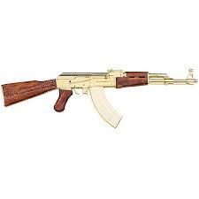 The gun was famed to never jam and work under any conditions. Ak 47 Gold Assault Rifle Non Firing Replica