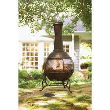 Hampton Bay 54 In Cast Iron Chiminea W129c The Home Depot Patio Garden Hampton Bay Chiminea