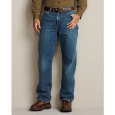 Eddie Bauer Men S Loose Fit Carpenter Jeans Medium Wash 100 Cotton Denim 38 X Relaxed Fit Jeans Carpenter Jeans