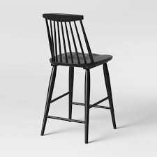 Harwich High Back Windsor Counter Height Barstool Threshold In 2020 Black Bar Stools Bar Stools Stool