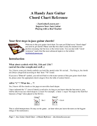 Pdf A Handy Jazz Guitar Chord Chart Reference