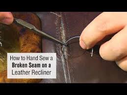 How To Repair A Broken Seam In Leather Upholstery Leather Couch Repair Leather Repair Upholstery Repair