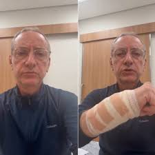 José Roberto Burnier, do ‘SP2’, é atacado por pitbull sem guia e desabafa: ‘Irresponsabilidade’