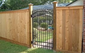Wood Fence With Metal Gate Ruiz Fencing Modern Design Wood Fence Wooden Fence Metal Fence Gates