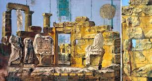 Saint Anthony Abbot Tempted By A Heap Of Gold Sabratha Gertie Bierenbroodspot Kunst Hedendaagse Kunst Aquarel