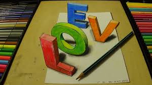 Here are images to print and color of characters well known by children, coming from the world of video games. Coloring Love Letters 3d Drawing And Coloring For Kids Youtube