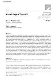 Namun yang menjadi topik persoalan ialah mengenai. Pdf A Sociology Of Covid 19