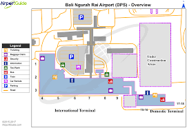 Denpasar Bali Island Ngurah Rai Bali International Dps Airport Terminal Map Overview Bali Island Denpasar Airports Terminal