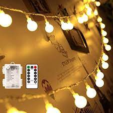 Shop for battery operated outdoor lights at bed bath & beyond. Amazon Com Echosari Remote Timer 16 Feet 50 Led Outdoor Globe String Lights 8 Modes Battery Operated Frosted White Ball Fairy Light Dimmable Ip65 Waterproof Warm White Garden Outdoor