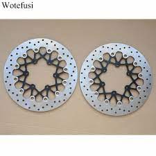 Wotefusi Motorcycle New One Pair Front Brake Rotor Disc Disk For Suzuki Gsxr600 Gsxr750 K8 K9 L0 L1 L2 L3 Pa Brake Rotors Front Brakes Motorcycle Accessories